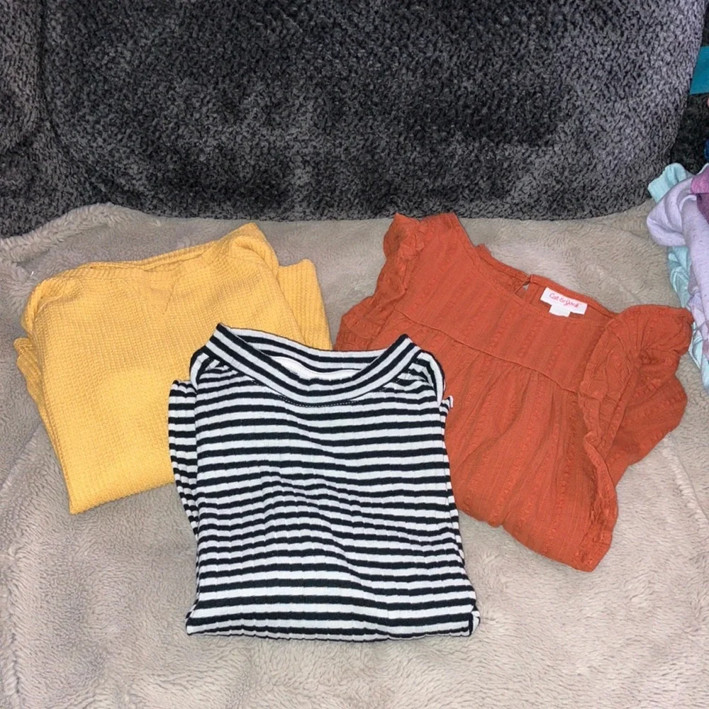Cat & Jack Girls Long Sleeve Shirt Lot, Large (10/12)